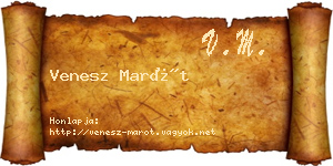 Venesz Marót névjegykártya